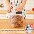 5.3L/179Oz, 4pcs Large Thicker Food Storage Containers with Lids Airtight Plastic Pantry Storage Container for Dry