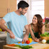 ZVP Plastic Cutting Boards for Kitchen, Flexible Non-Slip Chopping Mats, Gradient Blue, BPA Free