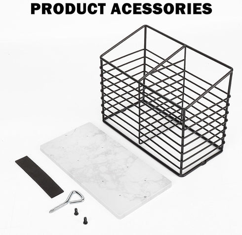 Utensil Holder for Kitchen Counter, Metal Utensil Holder Rack for Cooking Tools Storage, Sturdy Base, Drainage Hole for