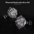TONIAL Decorative Curtain Rods, 32 to 58 Inch, Black with Translucent Diamond Finial