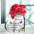 Blulu Crystal Glass Heart Memorial Gift, Sympathy Table Decorations for Loss of Loved One, 4 x 4 Inches Remembrance