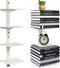 Floating Book Shelves for Wall, 4 Tier Invisible Floating Bookshelf, Vertical Spine
