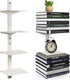 Floating Book Shelves for Wall, 4 Tier Invisible Floating Bookshelf, Vertical Spine
