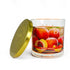 Sweet Peach Scented 3-Wick Candle in Glass Jar | 14.5oz Rustic Home Decor Novelty Candle | 60 Hour Burn Time
