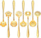 Chengu 8 Pieces Flower Coffee Tea Spoons Stainless Steel Sugar Spoons Set, 8 Different Patterns (Gold)