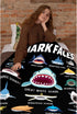 60"X50"-M Shark Blanket Gifts for Kids Adult Shark Lovers Shark Faces Blanket Super Soft Warm Fleece Flannel for Travel
