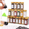24-Pack Glass Spice Jars with Bamboo Lids, 4 Oz Clear Square Spice