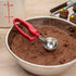 Restaurantware Comfy Grip 1.8 Ounce Portion Scoop: Ambidextrous Stainless Steel Disher with Ergonomic Handle