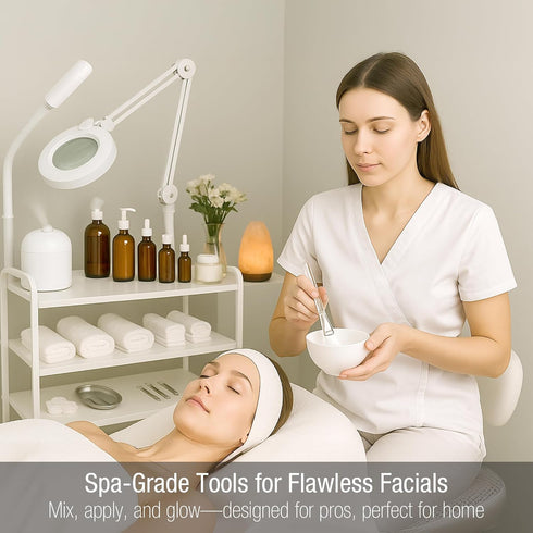 APPEARUS Facial Mask Silicone Mixing Bowl Set, 6-Piece Spa Skincare Kit with 3 Mixing Bowls, Brush & Spatulas