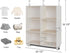 Closet 6-Section Closet StorageWorks Hanging Organizer with Metal Rod, Organizers and Storage, Collapsible Hanging