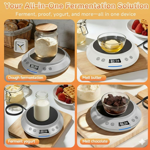 Warmer2026 1F (65110F), 24H Sourdough Starter Upgrade Heating Plate, Bread Maker Machine Helper, Control Timer