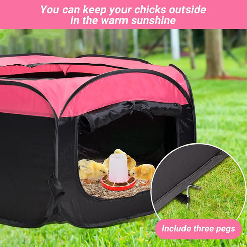 S SUPSCREWS 15 Chicken Brooder Box for Chick Starter Kit,Portable Chick Brooder Pen/Chicken Playpen/Baby Chicken