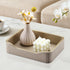 KINGFOM Prefume Tray, PU Leather Valet Tray Nightstand Organizer Trays for Men Women, Table Centerpieces Decorative