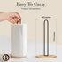 Bambuesi Wooden Paper Towel Holder, Minimalistic Stand with Non-Slip Base for Kitchen Countertop and Home Office