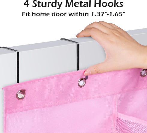 12 Closet KIMBORA Large Mesh Pockets Over the Door Shoe Organizer for Hanging Shoe Rack for Door Sneaker Hanger Boot