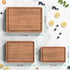 BETOLEAN Set 3-Piece Acacia Wood Cutting Boards with Juice Groove & Handles for Kitchen Charcuterie Chopping Board