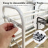 2-Tier Closet KANAV Expandable Shoe Rack, Heavy Duty Adjustable Metal Shoe Organizer for & Entryway, Freestanding