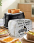 Toaster Dust Cover with Pockets, Farmhouse Dog Black White Buffalo Truck Soft Washable 2 Slice Cover