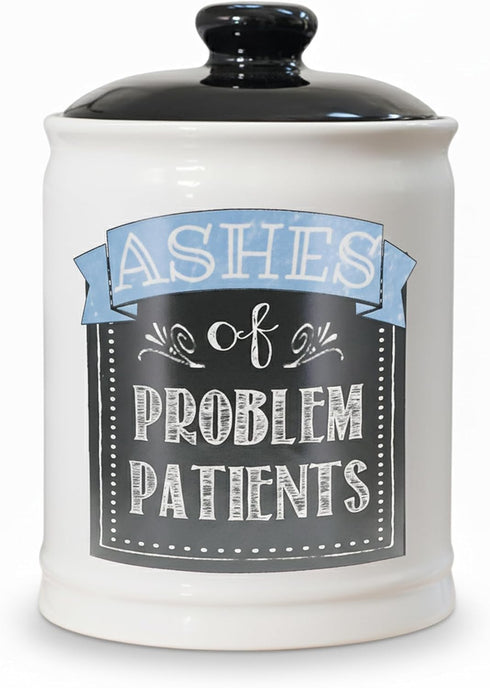 Cottage Creek Jars | Ashes of Problem Patients Funny Ceramic Jar for