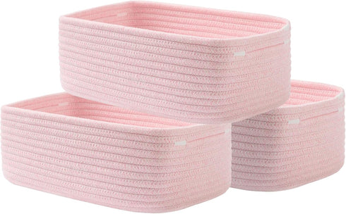 Small Woven Basket, 12 x 8 x 4.5 Inches, Storage Basket for