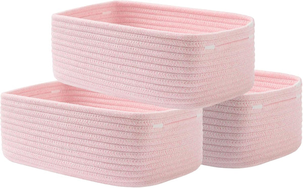Small Woven Basket, 12 x 8 x 4.5 Inches, Storage Basket for