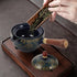 Set 360 Chinese Ceramic Teapot Classical Porcelain Chinese Gongfu Tea Rotation Ceramic Teapot with Tea Strainer