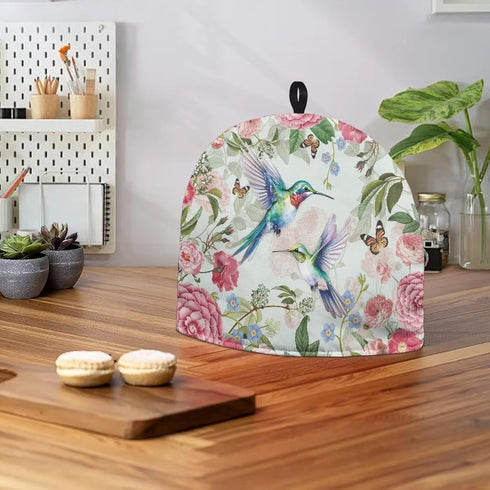 Rose Tea Cozy for Teapot, Insulated Hummingbird Kettle Dust Cover, Teapot Protector for Women