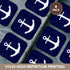 3dRose Navy Blue and White Nautical Anchor Design Soft Coasters, Set of 8