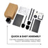 smartpeas Set 32x20x70cm 1+2 WC with roll Holder - Black Toilet Paper Holder - Stainless Steel Glass Base Dim.: Easy
