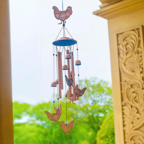 for Mom Chicken Wind Chimes for Outside,Chicken Gifts for Women/Men/Sympathy/Memorial Gifts/Birthday Festival Metal