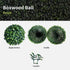 OOKi-Artificial Boxwood Ball Topiary Lifelike Plants, Half Round Topiary for Home Garden, Front Patio, Indoor/Outdoor