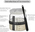 2PackWood Exhaust,35OZ Sourdough Starter Jar Sealed Lid with Automatic with Ounce Scale Line,Date Marked Feeding Band