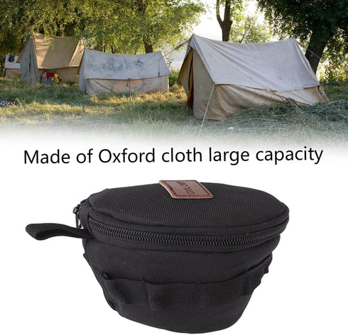 Yosoo Cast Iron Skillet Bag, Large Capacity Portable Dutch Oven Bag Portable Camping Cookware Storage Bag for Cast Iron Camping Cookware Accessories