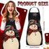 8 Pcs Winter Aprons for Women Black Snowman Let It Snow Xmas Trees Snowflake Hello Winter Kitchen Apron Kitchen Cooking