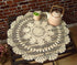 Damanni Beige Cotton Handmade Crochet Lace Tablecloth Doilies, Round, 23 Inch, 2PC