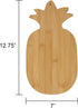 Pineapple Shaped Bamboo 12.75” x 7” Serving and Cutting Board – for Serving Appetizers, Cheeses, Charcuterie, Decoration and More by Vastigo