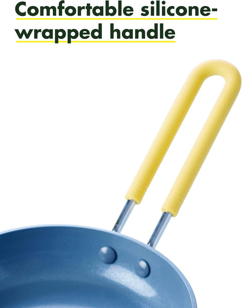 GreenPan Mini Healthy Ceramic Nonstick Egg Pan, 5" Round, PFAS-Free, Dishwasher Safe, Yellow