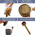 Taefaba Spoon,17 OZ Spice Jars Overnight Oats Containers with Airtight Lid and Wooden Glass Food Storage Canisters