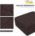 Easy-Going Stretch Ottoman Cover, Folding Storage Stool Protector, Soft Slipcover with Elastic Bottom, Medium, Chocolate
