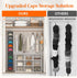Lifewit 10 Compartments Hat Organizer - 1 Pack Hanging Storage Organizer for Baseball Caps, Holds Up to 40 Hats, Grey