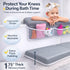 HUX Baby Elbow Set, Elbow Comfortable Baby Bath Kneeler and Rest Pad Non-Slip Bathtub Kneeling Pad for Bathing Baby