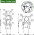 2 Pack 15.35 inch Yhtpouqe Stackable Plant Support Stakes, Metal Twig Plants Trellis for Indoor and Outdoor Use, Garden