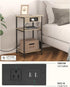 3 ET05205B Hzuaneri End Tables with Charging Station, Tier Side Table with Charging Station, End Table with USB Ports