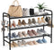 VILICK 3 Tier Shoe Rack 33" Wide Metal Shoe Organizer Long Shoe