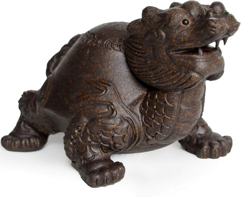 Chinese Dragon Turtle Tea Decoration - Pet Zisha Clay Lucky Fengshui Home