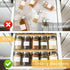 Drawer,4Pcs Size:18.9" 9.5" 1.8" WodGod Bamboo Spice Rack For Tier Stackable Seasoning Storage Organizer Insert
