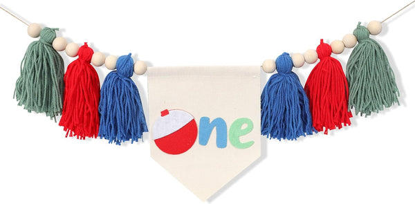 RSOLIET Big One High Chair Banner - 1st Birthday Fishing Decor