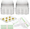 Yopay 50 Pack Deviled Egg Trays with lid, Plastic Clear 6 Slots