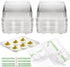 Yopay 50 Pack Deviled Egg Trays with lid, Plastic Clear 6 Slots