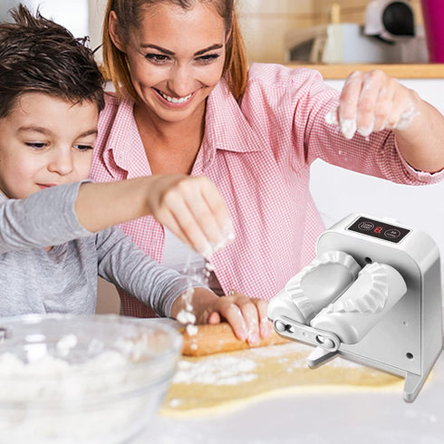 Automatic Electric Dumpling Press Maker Machine, Adjustable and Easy to Operate for Home Kitchen Pastry